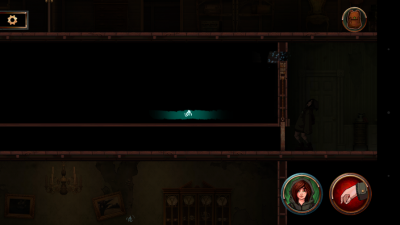 Als Geist zwängst du dich durch ein Labyrinth in der Wand