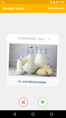 Weiterhin wählst du aus, von welchen Produkten du Angebote wünscht.