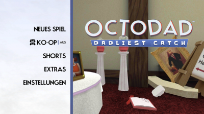 Der Button neues Spiel bringt dich in Octodads irre Welt. 