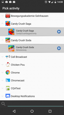 Die ausgewählten Apps sind grau hinterlegt. Du klickst noch einmal darauf um die Verknüpfung zu erstellen.