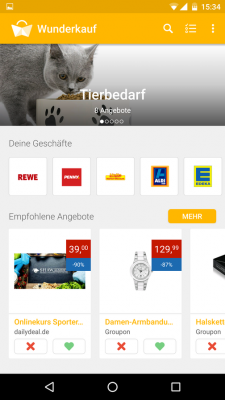 Auf der Startseite findest du alle für dich relevanten Angebote.