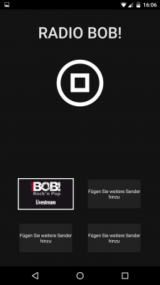 Im Auto-Modus werden alle von dir gewählten Sender mit großen Buttons angezeigt.