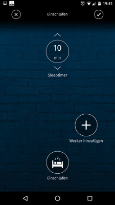 Der Sleeptimer schaltet den Live-Stream automatisch ab.