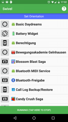 Nachdem du die App gestartet hast stellst du die Ansicht ein.
