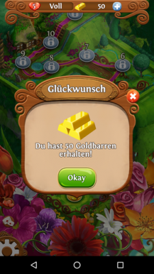 King schenkt dir 50 Goldbarren um Extrazüge zu erwerben.
