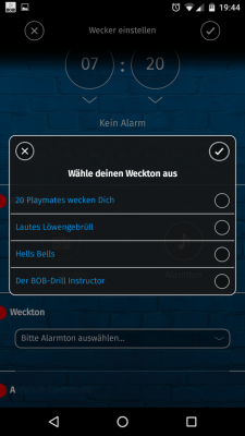 Die Wecktöne sind echt BOB.