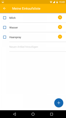  Am oberen Bildschirmrand findest du den Button um deine Einkaufsliste zu erstellen. Wunderkauf sucht dir zu jedem Produkt die derzeitigen Angebote raus.