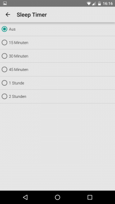 Mit dem Sleep Timer wählst du aus, wann sich das Radioprogramm ausschalten soll.