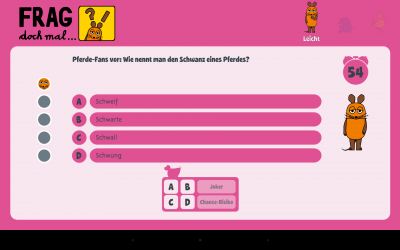 Es gibt verschiedene Fragekategorien.