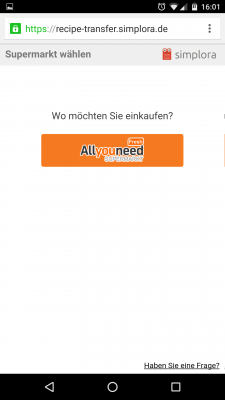 Diese wird in einem Online-Supermarkt in deiner Nähe aufgegeben.