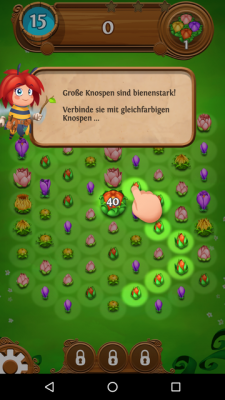 Verschiedene Schwierigkeitsgrade wie das Entfernen von großen Blüten lassen keine Langeweile aufkommen.