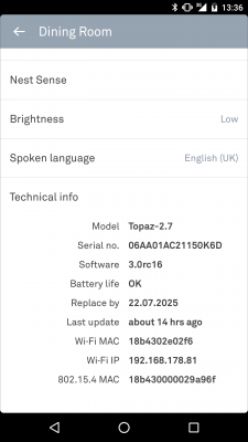 Technische Informationen und weitere Einstellungen findest du zu jedem einzelnen Nest Protect.