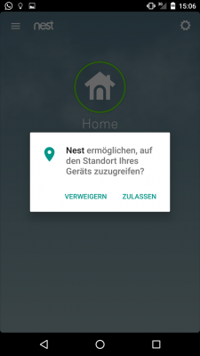 In der aktuellen Version prüft die App, ob der Standort freigegeben ist.