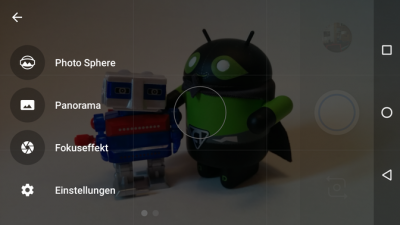 Die Optionen unterscheiden sich je nach Smartphone/Tablet.
