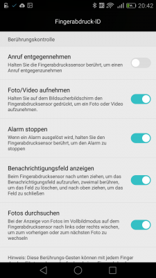 Über den Fingerabdruck-Sensor lassen sich allerlei praktische Aufgaben erledigen.