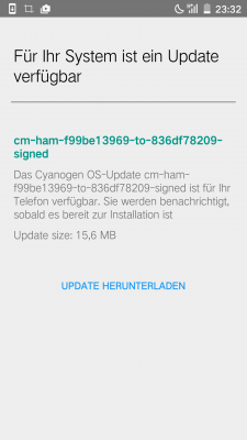 Im Testzeitraum erhielt das ZUK Z1 auch ein kleineres Software-Update von Cyanogen.