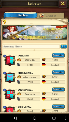 Verschiedene Stämme können deine Verbündeten werden.