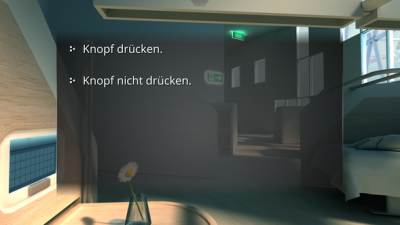 Du wirst in einem Krankenzimmer wach und rufst eine Schwester.