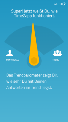 Liegst du mit deinen Antworten im Trend oder nicht. Mit TimeZapp weißt du es.