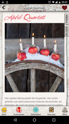 Die Adventszeit ist da, was liegt da näher als ein Adventskranz aus Äpfeln.