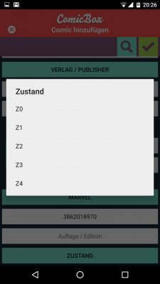 Du schreibst den Zustand deines Comics in die App.