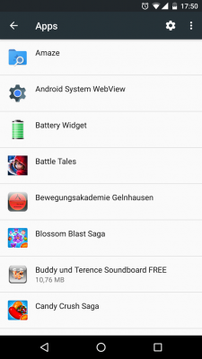 Du rufst die App über deine Einstellungen auf….
