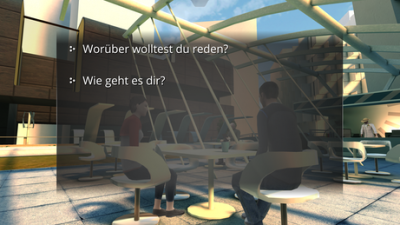 Verschiedene Fragen erscheinen.