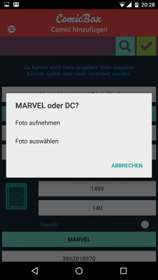 Marvel oder DC Comic? Du erstellst ein Foto deines Comics.