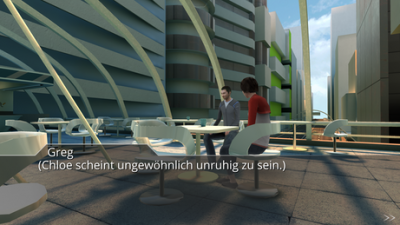 Chloe ist unruhig.