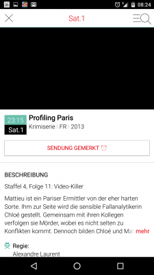 Du merkst dir Sendungen um sie nicht zu verpassen. 