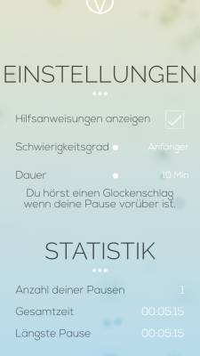 In den App-Einstellungen findest du deinen derzeitigen Schwierigkeitsgrad.
