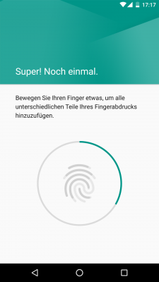 Das Einrichten des Fingerabdrucksensors ist ein Kinderspiel.