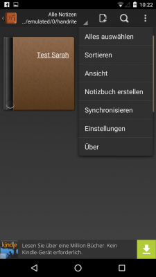 Über die drei Punkte bearbeitest du deine Aufzeichnungen weiter und erstellst Notizbücher. 