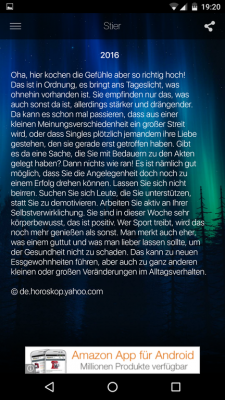 Mal sehen ob das Horoskop für das komplette Jahr recht behält.
