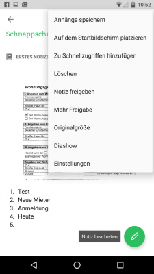 Um einen schnellen Zugriff auf Dokumente zu haben legst du diese direkt auf deinen Startbildschirm.