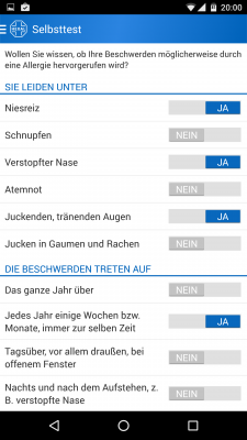 Ein kurzer Selbsttest zeigt an ob eventuell eine Allergie für deine Beschwerden in Frage kommt.