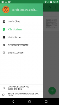 Im Menü erhältst du noch weitere Tipps zur Nutzung von Evernote.