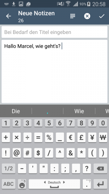 In der App ClevNote kannst du deine Texte in aller Ruhe schreiben.