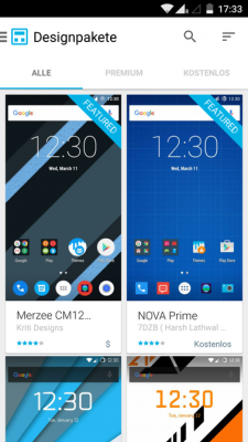 Die Theme-App unter Cyanogen OS 12.1 arbeitet viel besser als bei CyanogenMod 12.1.