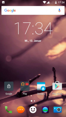 Der App-Ordner in der oberen Reihe links ist durch ein Muster vor dem unbefugten Zugriff geschützt.