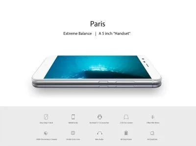 Die wichtigsten Informationen zum Ulefone Paris auf einen Blick. Bild: gearbest.com
