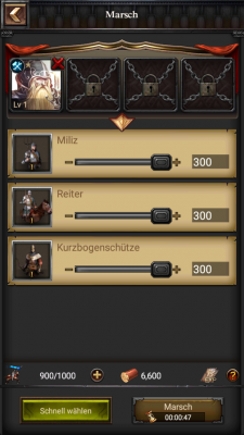 Du schickst deine Truppen los.