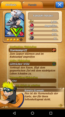Glück gehabt, du hast einen 4-Sterne-Ninja gezogen.