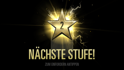 Du erreichst die nächste Jagdstufe.