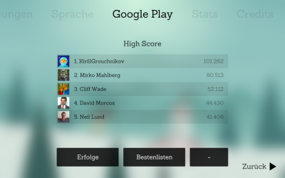 Dank Google Play Games kannst du dich mit deinen Freunden messen.