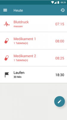 Die Checkliste für einen Tag. Sie enthält auch 30 Minuten Sport.