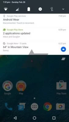 Mockup: So könnten die Benachrichtigungen unter Android N aussehen. © androidpolice.com