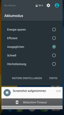 Nur über die entsprechende Kachel kommst du in CyanogenMod 13 an alle fünf Akkumodus-Profile heran.