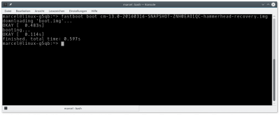 Mit fastboot boot kannst du ein Recovery booten, ohne es permanent zu installieren.