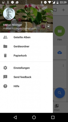 Das Seitenmenü von Google Fotos gibt sich nun entsprechend aufgeräumter.